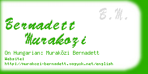 bernadett murakozi business card