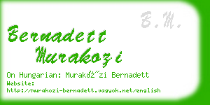 bernadett murakozi business card